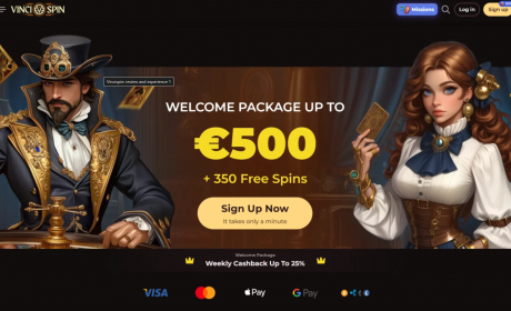 Παίξτε χωρίς χρέωση demos και πραγματικά παιχνίδια στο Vincispin Casino για την Ελλάδα
