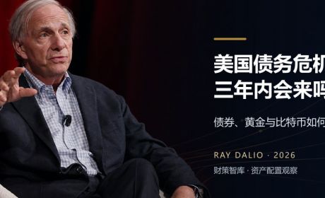 达利欧警告美国债务危机或在三年内到来：该减配什么债券，黄金和比特币如何配置？
