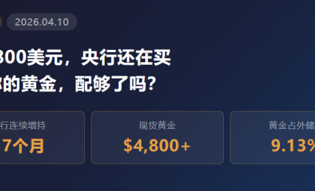 金价4800美元，央行连买17个月——现在黄金，该怎么配？